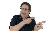 JeffBergman point right actor thumbs Sticker