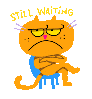 Sad Still Waiting Sticker by Travis Foster
