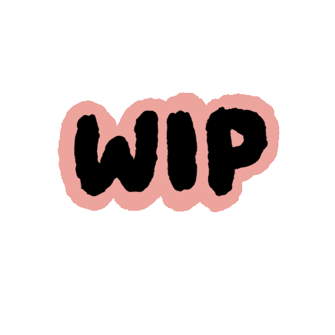 severedghost pink text work progress Sticker