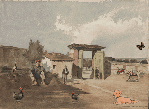 dog vintage GIF by Biblioteca Nacional de España