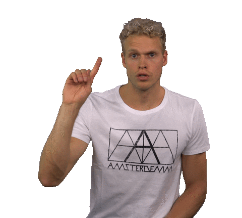 finger no Sticker by Amsterdenim