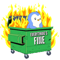 Nervous On Fire Sticker by Pudgy Penguins