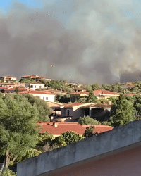 Smoke Billows as Wildfires Rage on the Coast of Sardinia