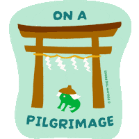World Heritage Japan Sticker by Follow The Frogs
