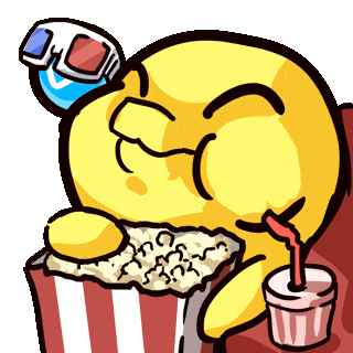 Drama Popcorn Sticker by Doodito
