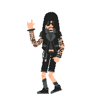 Provenzano-smartphone music rock metal walking Sticker