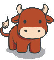 momo_001 cow farmer angus adm Sticker