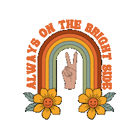 sudevisen rainbow retro text trippy Sticker