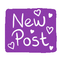 New Post Love Hearts Sticker
