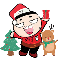 Happy Christmas Tree Sticker by SDS A-LI