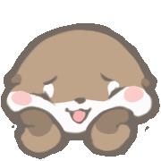 chuchuotter shy otter otters nutria Sticker
