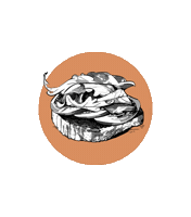 Bruschetta Sticker by La Gattabuia