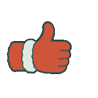 Merry Christmas Thumbs Up Sticker by The Graphic Link