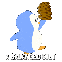 Penguin Eating Sticker by Pudgy Penguins
