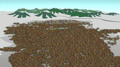 crowd gathering GIF by South Park 