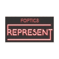foptics represent foptics Sticker