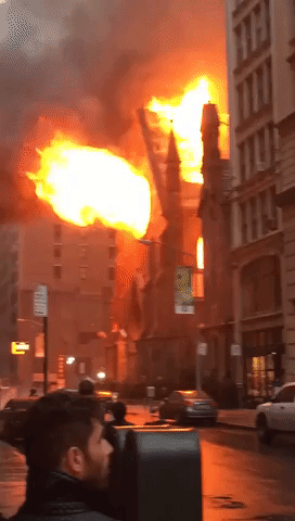 Video Shows Flames Consuming Manhattan Cathedral