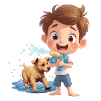 Boys Girls Cute Puppy Sticker