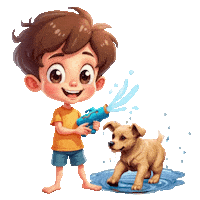 Boys Girls Cute Puppy Sticker