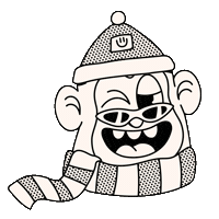 Christmas Winky Sticker by Lazy Heroes