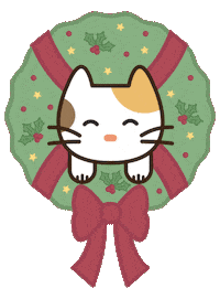 Cat Wreath Sticker