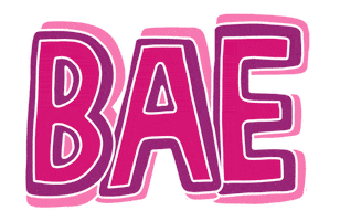 Pink Babe Sticker by Poppy Deyes