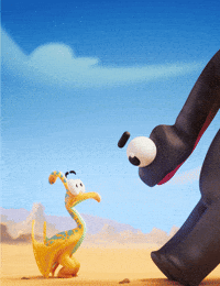 In Your Face Hello GIF by Claynosaurz