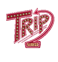TripSurferco neon trip lights sign Sticker