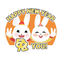 Chinese New Year Rabbit Sticker by riverhongbao