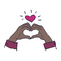 Hand Love Sticker by Pauline Vernet