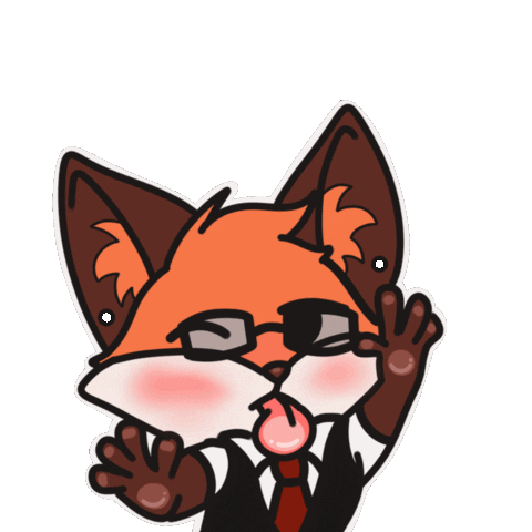 Heart Fox Sticker
