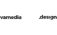 vamedia_marketing heart black agency graphic design Sticker