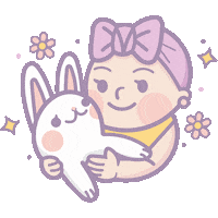 Baby Bunny Sticker by Politopia Ilustraciones
