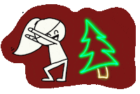 Christmas Tree Dancing Sticker by Minka Comics