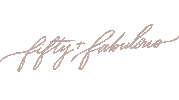 thecraftgal birthday calligraphy fabulous 50 Sticker