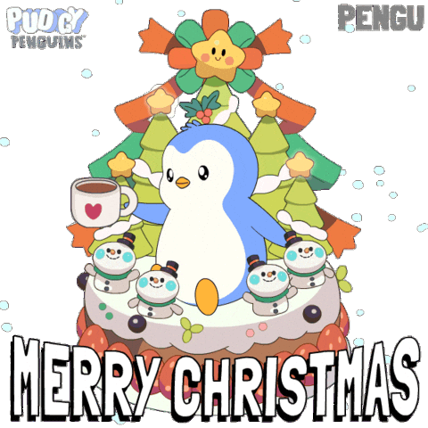 Merry Christmas Sticker by Pudgy Penguins