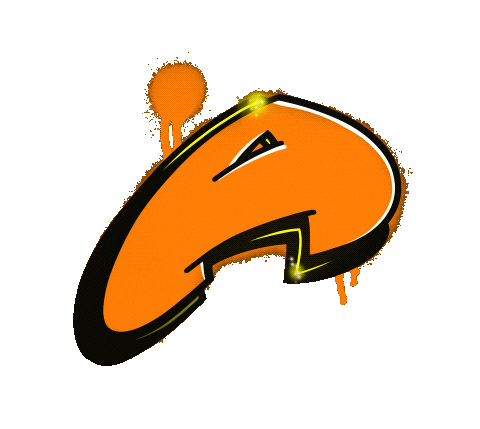 arik_dgr giphyupload art orange alphabet Sticker