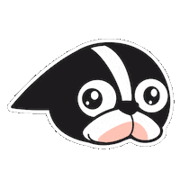 Boston Terrier Love Sticker by HeeDong