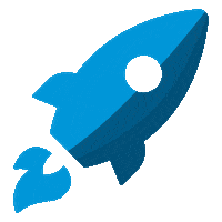 Dorr_Unternehmensgruppe blue rocket blau rakete Sticker