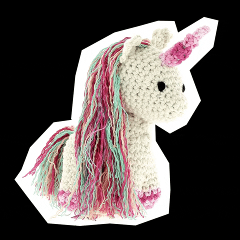 hoookedzpagetti unicorn crochet yarn nora GIF