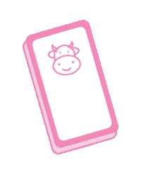 pinkcowsocial social media iphone alert alarm Sticker