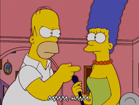 homer simpson nodding GIF