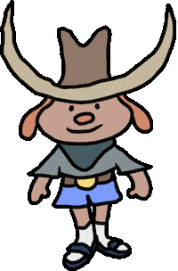 Happy Wild West Sticker by Ruppert Tellac