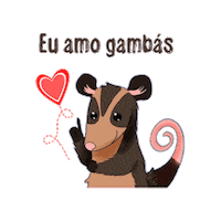 Opossum Love Sticker by Projeto Marsupiais