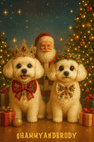 Merry Christmas Dog GIF by HammyandBrody