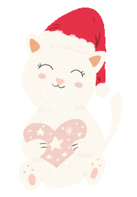Joyeux Noel Cute Cat Sticker