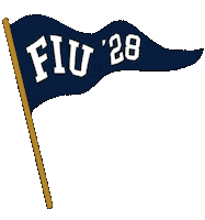 Blue And Gold Wave Sticker by Florida International University