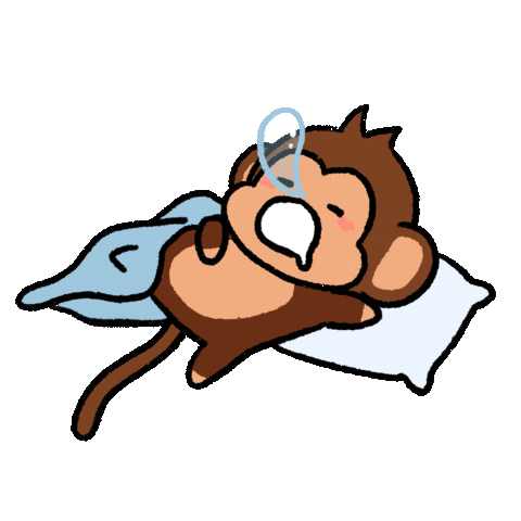 Bedtime Sleeping Sticker by Chimpers