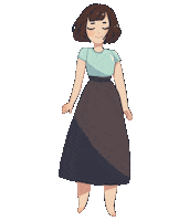 Namilulali happy joy spin skirt Sticker