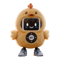 Happy Robot Chicken Sticker by UJFM
